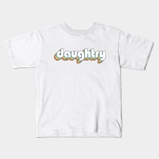 Daughtry - Retro Rainbow Typography Faded Style Kids T-Shirt